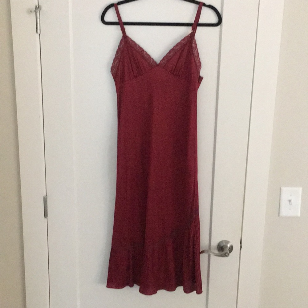 Vintage burgundy slip dress